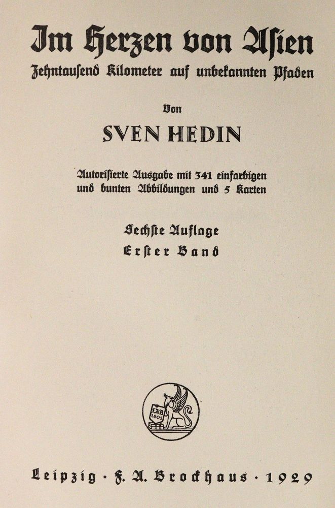 Große Abbildung Nr.1: 142-2237 Hedin,S.: (Asien)