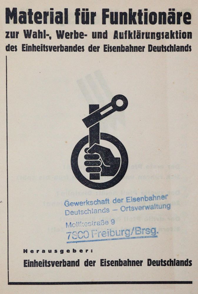 Große Abbildung Nr.1: 142-2283 Einheitsverband der Eisenbahner Deutschlands (Hrsg.).: (Deutschland)