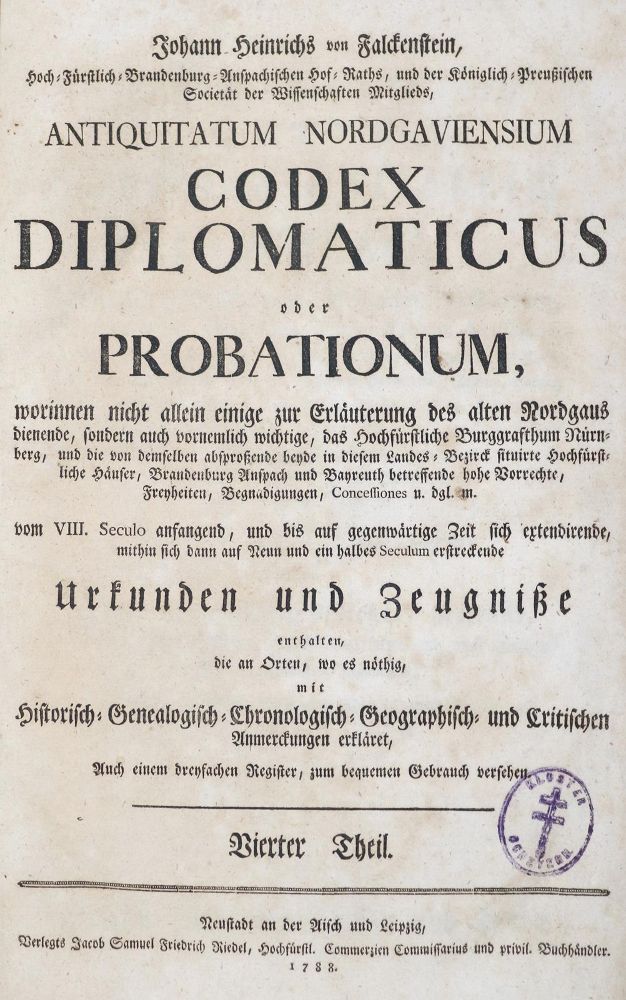 Große Abbildung Nr.1: 142-2285 Falckenstein,J.H.v.: (Deutschland, Franken)