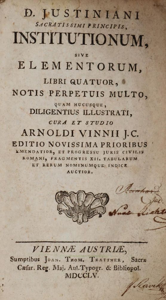 Große Abbildung Nr.1: 142-229 Justinianus.: (Alte Drucke, Handschriften und Theologie)