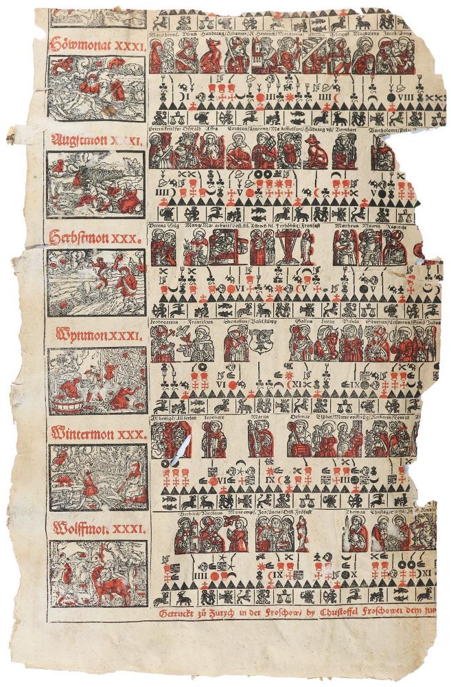 Große Abbildung Nr.1: 142-231 Kalenderfragment.: (Kalender)