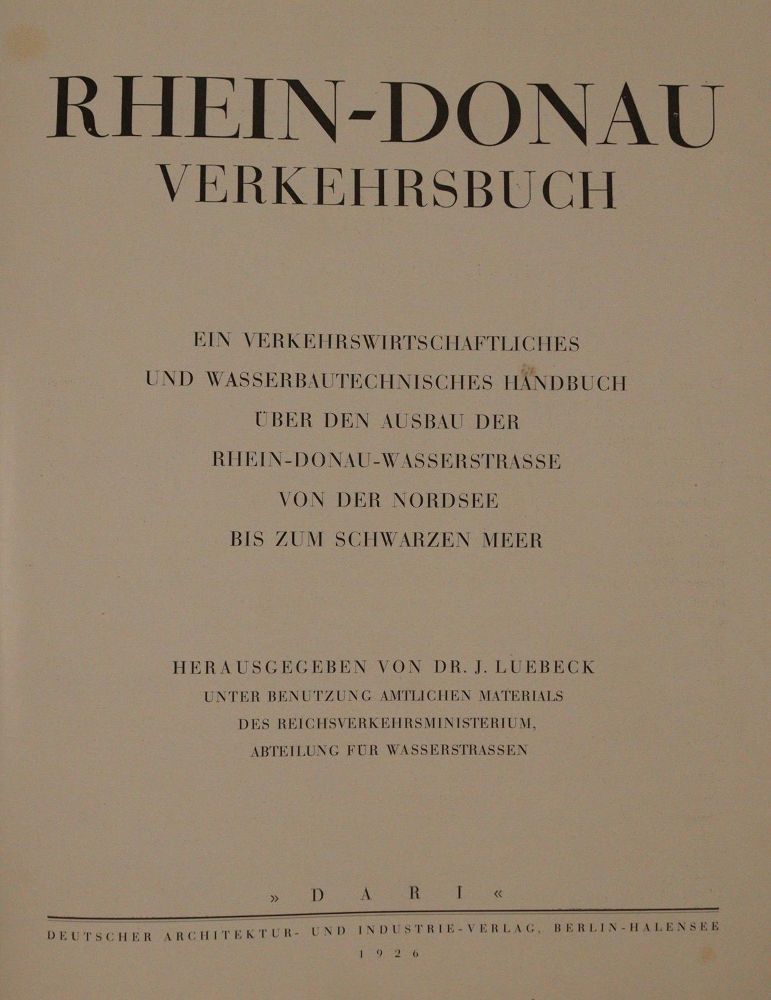 Große Abbildung Nr.1: 142-2341 Luebeck,J. (Hrsg.).: (Deutschland, Rhein-Donau)