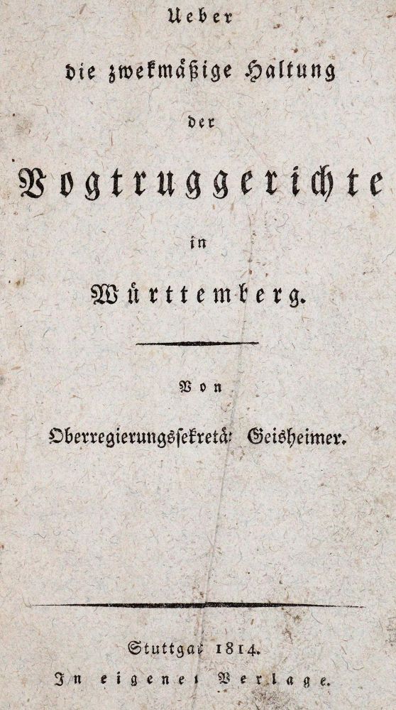 Große Abbildung Nr.1: 142-2364 Geisheimer,(F.C.L.).: (Deutschland, Württemberg)