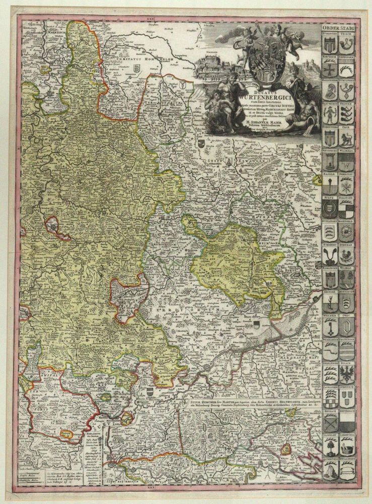 Große Abbildung Nr.1: 142-2366 Majer,J. u. J.B.Homann: (Deutschland, Baden-Württemberg, Tübingen)