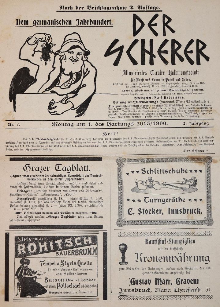 Große Abbildung Nr.1: 142-2368 Scherer, Der.: (Zeitschriften und Zeitungen, Österreich)