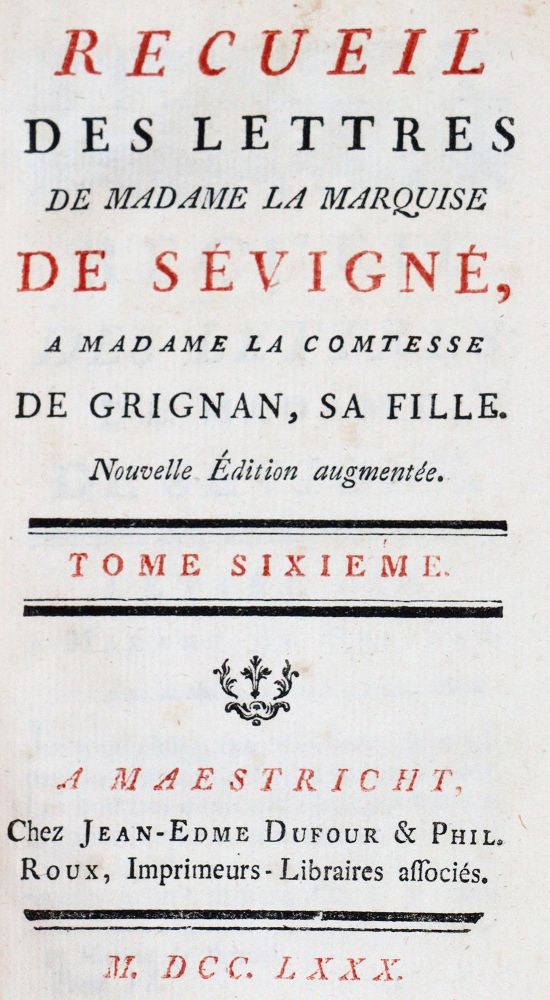 Große Abbildung Nr.1: 142-2405 Sevigne,(M.R.-C.)de.: (Frankreich)