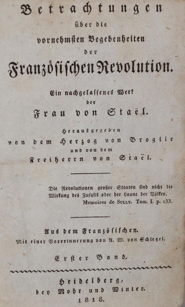 Große Abbildung Nr.1: 142-2406 Stael(-Holstein,A.L.G.de).: (Frankreich)
