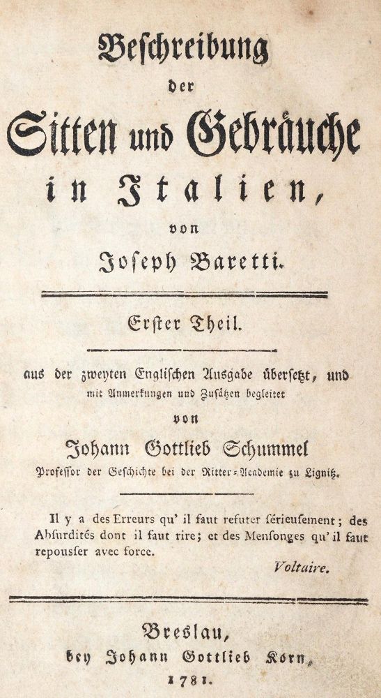 Große Abbildung Nr.1: 142-2415 Baretti,G.: (Italien)