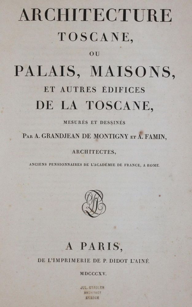 Große Abbildung Nr.3: 142-2438 Grandjean (de Montigny,A.H.V.) u. A.Famin.: (Italien, Toskana)