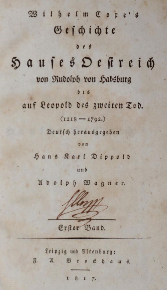 Große Abbildung Nr.1: 142-2452 Coxe,W.: (Österreich)