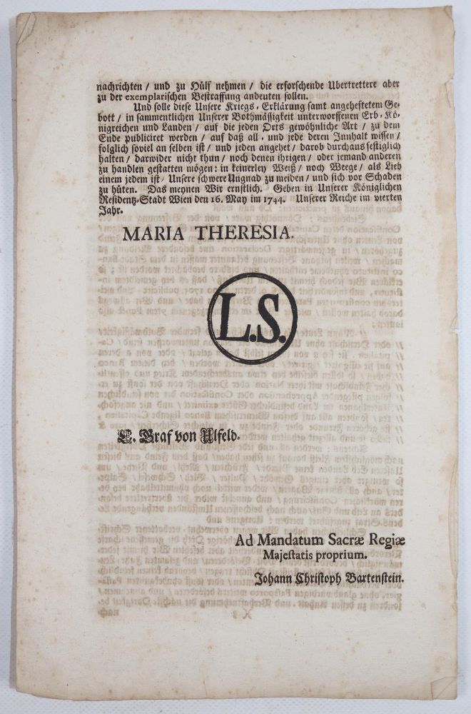 Große Abbildung Nr.4: 142-2456 Sammlung: (Österreich, Einblattdrucke u. Flugschriften)