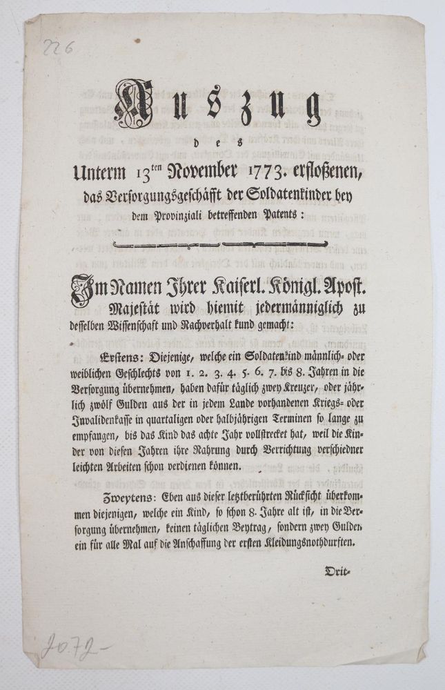 Große Abbildung Nr.6: 142-2456 Sammlung: (Österreich, Einblattdrucke u. Flugschriften)