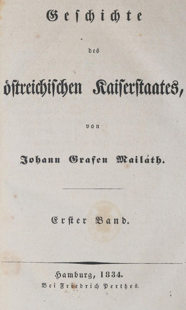 Große Abbildung Nr.1: 142-2475 Mailath,J.: (Österreich)
