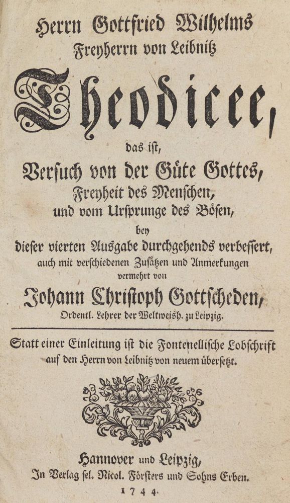 Große Abbildung Nr.2: 142-252 Leibniz,G.W.: (Alte Drucke, Handschriften und Theologie)