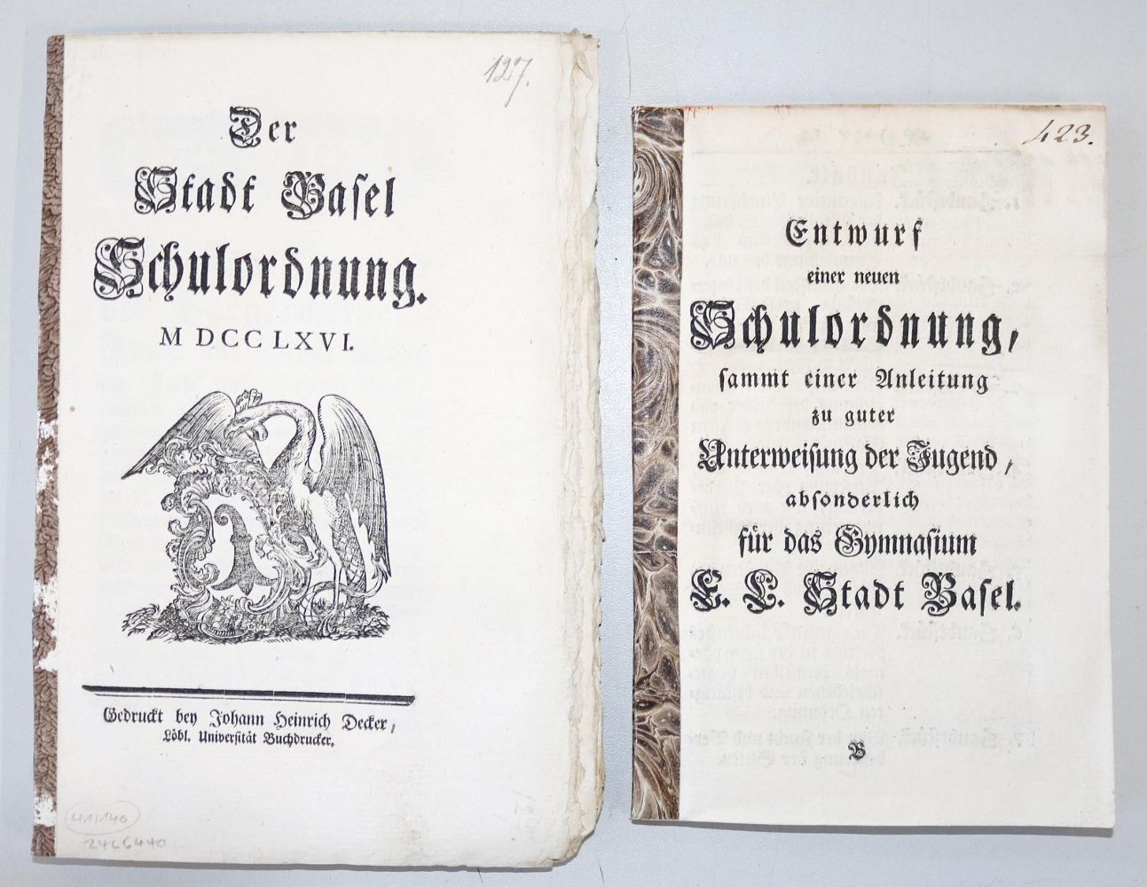 Große Abbildung Nr.2: 142-2521 Schulordnung,: (Schweiz, Basel)