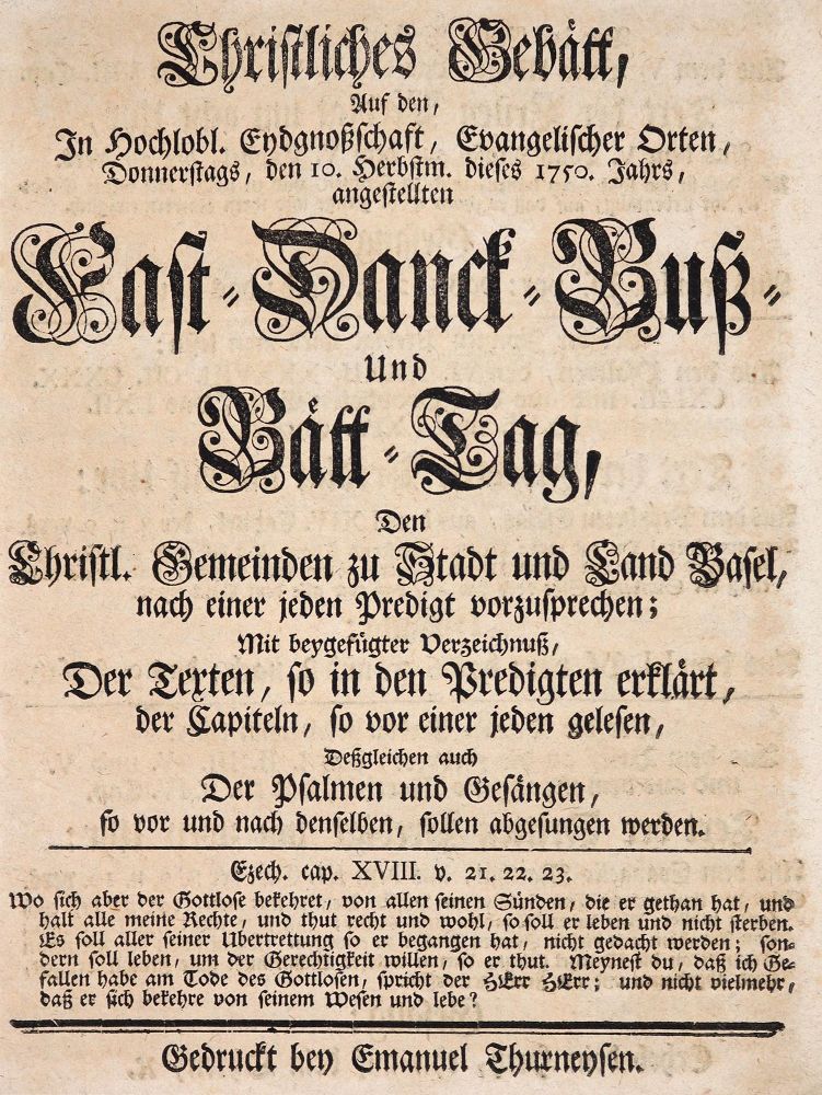 Große Abbildung Nr.1: 142-2522 (Thurneysen,J.J.).: (Schweiz, Basel)