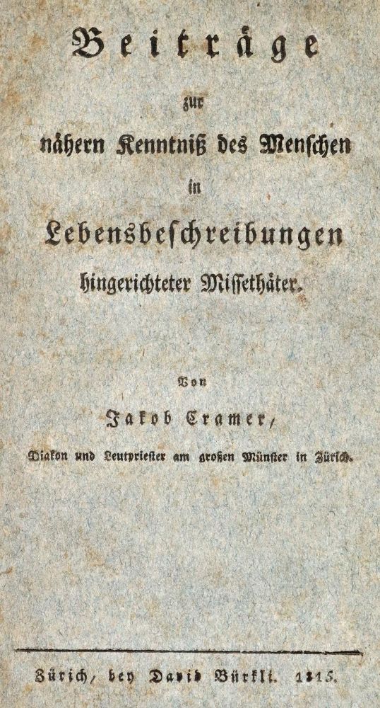 Große Abbildung Nr.1: 142-2524 Cramer,J.: (Schweiz)