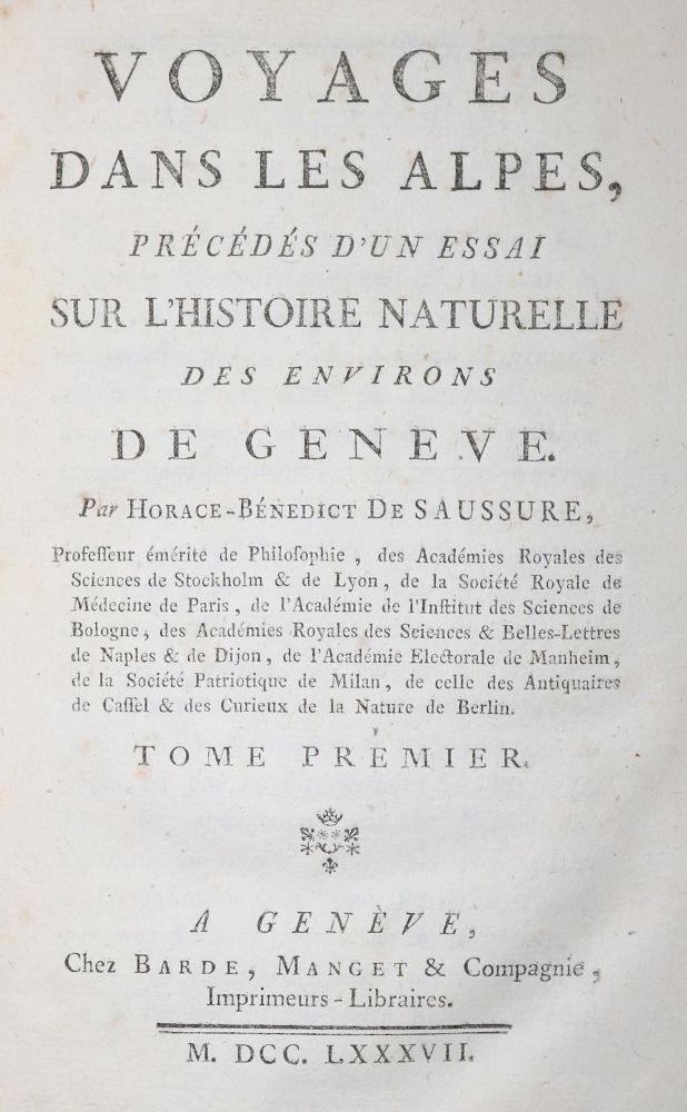 Große Abbildung Nr.1: 142-2537 Saussure,H.B.de.: (Verschiedene Länder - Geschichte, Alpen und Alpinismus)