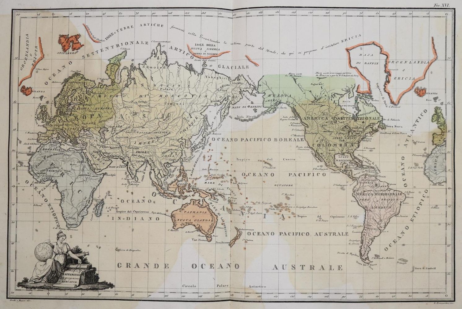 Große Abbildung Nr.1: 142-2542 Atlante: (Verschiedene Länder - Geschichte, Atlanten)