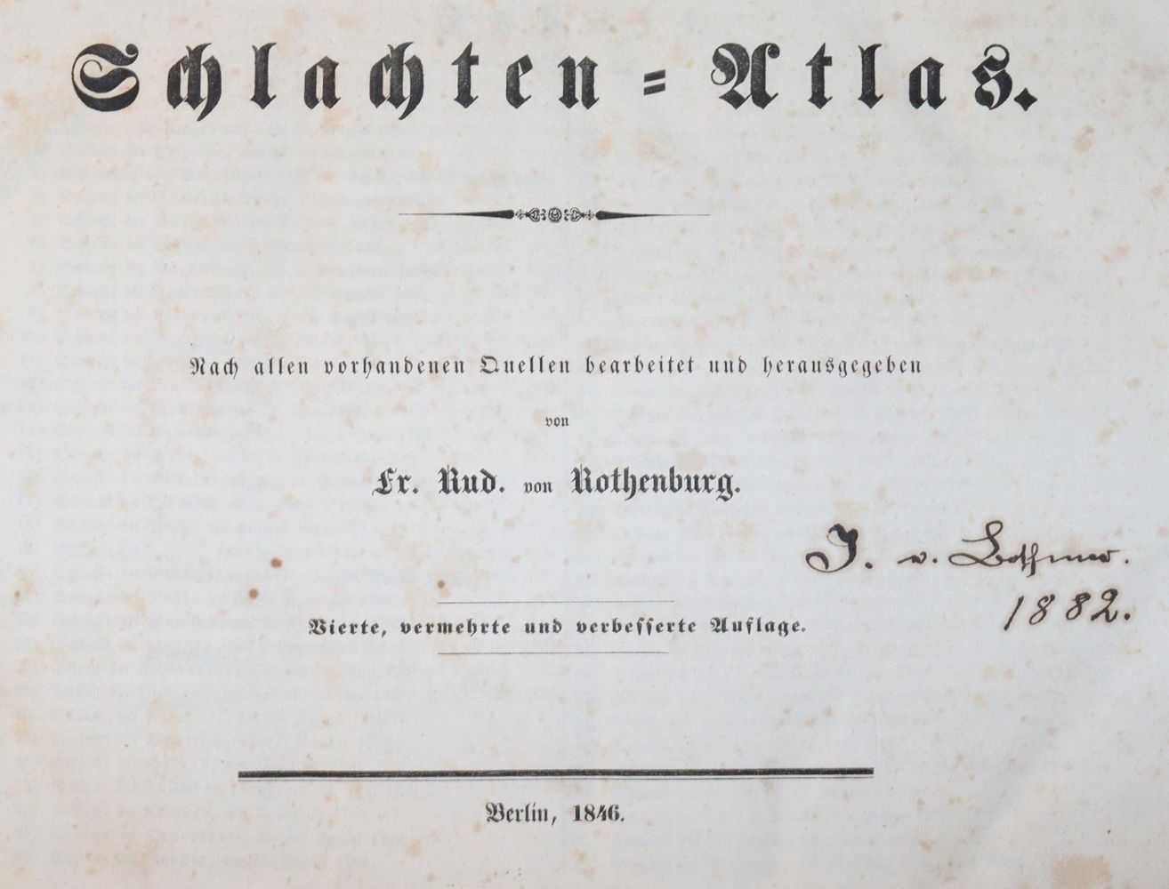 Große Abbildung Nr.1: 142-2549 Rothenburg,F.R.von.: (Verschiedene Länder - Geschichte, Atlanten)