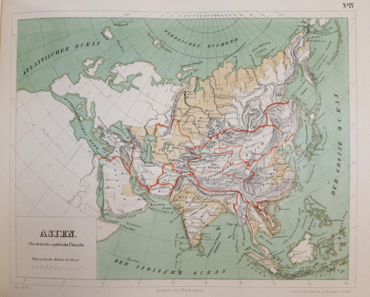 Große Abbildung Nr.1: 142-2552 Simony,F.: (Verschiedene Länder - Geschichte, Atlanten)