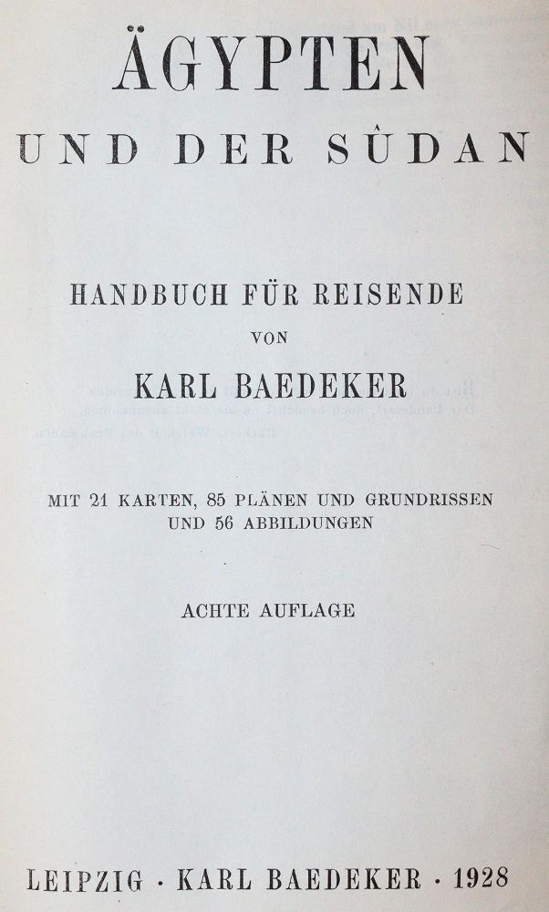 Große Abbildung Nr.1: 142-2554 Ägypten und der Sudan.: (Verschiedene Länder - Geschichte, Baedeker)