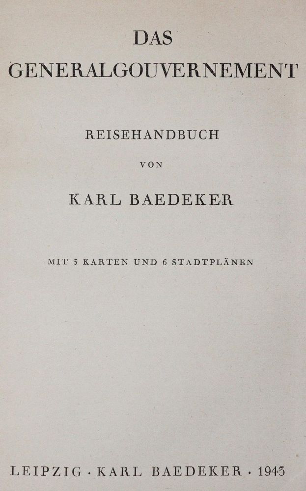 Große Abbildung Nr.1: 142-2556 Generalgouvernement, Das.: (Verschiedene Länder - Geschichte, Baedeker)