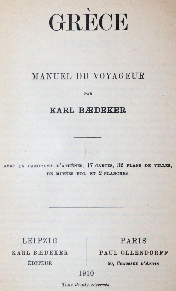Große Abbildung Nr.1: 142-2557 Grece.: (Verschiedene Länder - Geschichte, Baedeker)