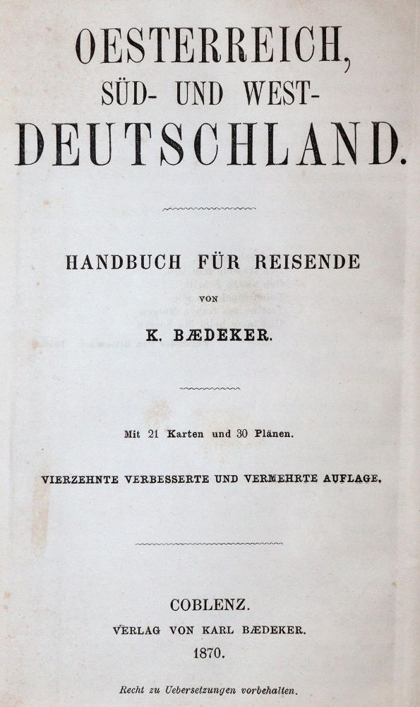 Große Abbildung Nr.1: 142-2560 Mittel- und Nord-Deutschland.: (Verschiedene Länder - Geschichte, Baedeker)