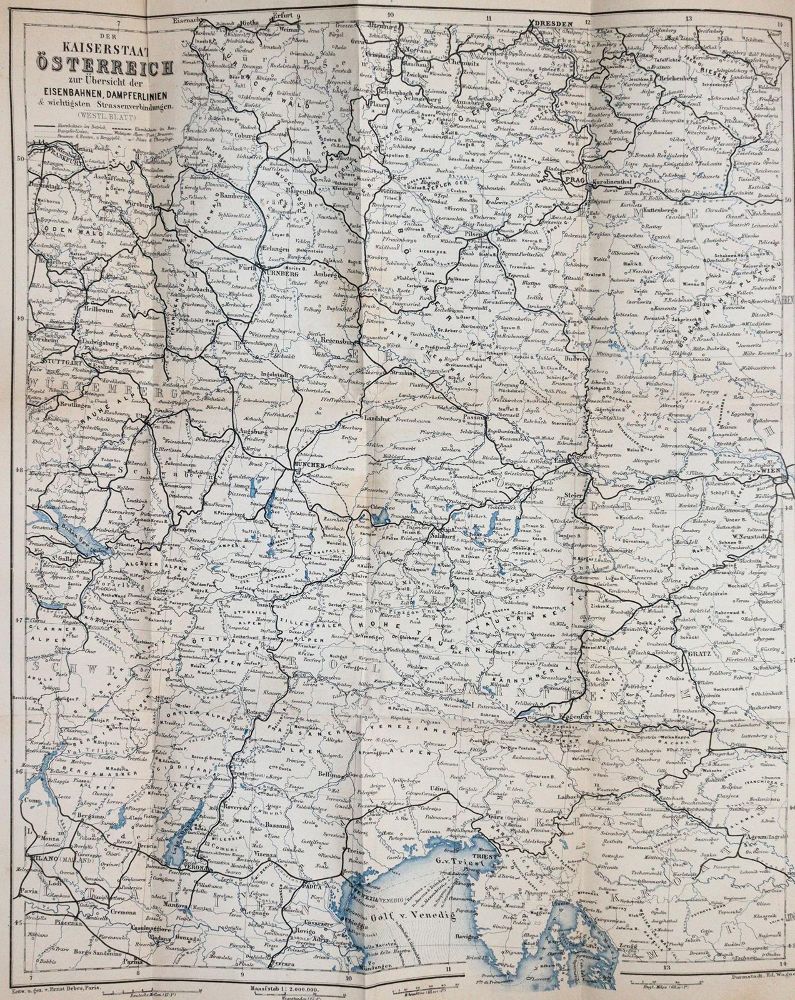 Große Abbildung Nr.2: 142-2560 Mittel- und Nord-Deutschland.: (Verschiedene Länder - Geschichte, Baedeker)