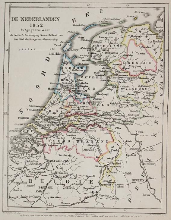 Große Abbildung Nr.1: 142-2565 Atlas: (Verschiedene Länder - Geschichte, Benelux)