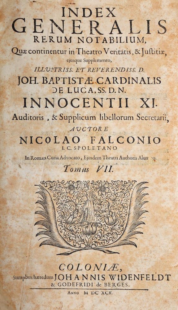 Große Abbildung Nr.1: 142-258 Luca,G.B.de.: (Alte Drucke, Handschriften und Theologie)
