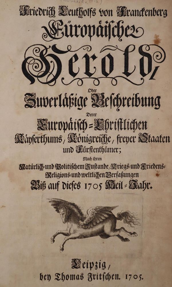 Große Abbildung Nr.1: 142-2586 Franckenberg, F. L. v. (d.i. B. v. Zech).: (Verschiedene Länder - Geschichte)