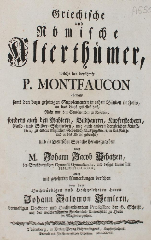 Große Abbildung Nr.2: 142-2592 Montfaucon,(B.de).: (Verschiedene Länder - Geschichte, Griechenland)