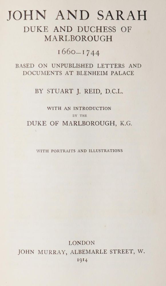 Große Abbildung Nr.1: 142-2598 Reid,S.J.: (Verschiedene Länder - Geschichte, Grossbritannien, Marlborough)