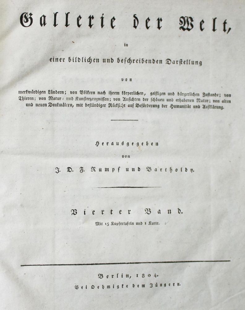 Große Abbildung Nr.2: 142-2631 Rumpf,J.D.F. u. G.W.Bartholdy (Hrsg.).: (Verschiedene Länder - Geschichte)