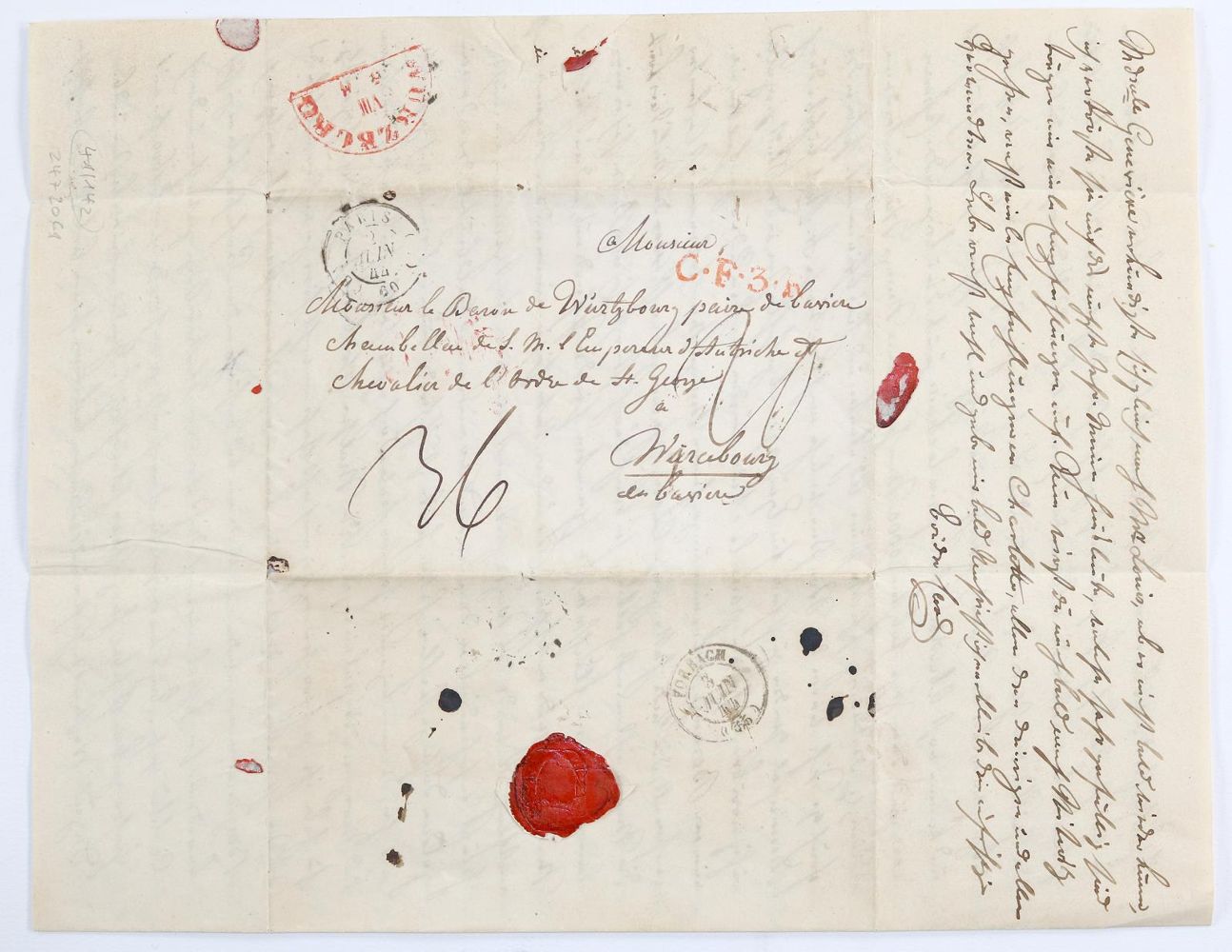 Große Abbildung Nr.2: 142-2688 Würtzburg, Carl Freiherr von.: (Autographen)