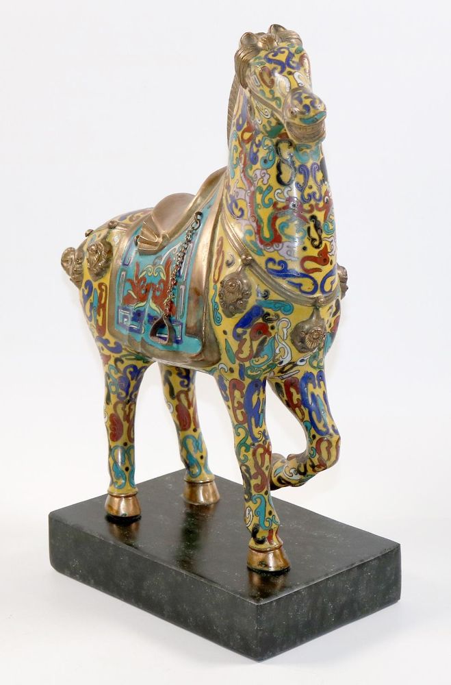 Große Abbildung Nr.2: 142-2801 Cloisonné-Pferd: (Asiatika)