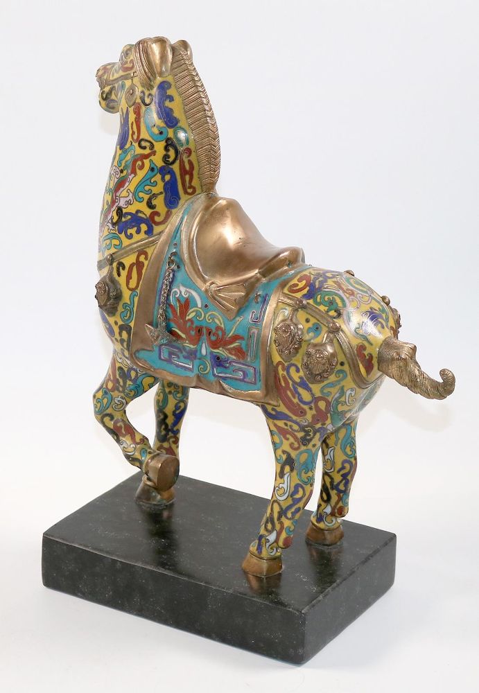 Große Abbildung Nr.3: 142-2801 Cloisonné-Pferd: (Asiatika)