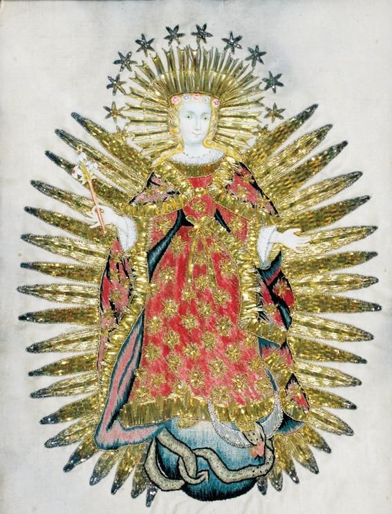 Große Abbildung Nr.1: 142-2939 Maria Immaculata im Strahlenmantel.: (Religiöse Volkskunst)
