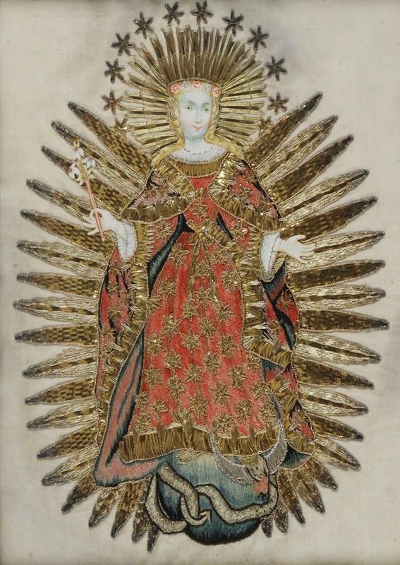 Große Abbildung Nr.2: 142-2939 Maria Immaculata im Strahlenmantel.: (Religiöse Volkskunst)