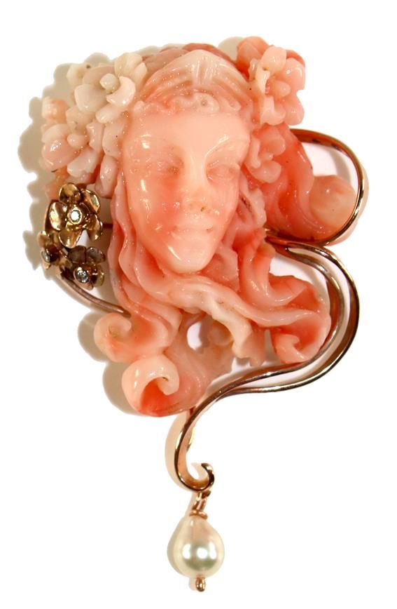 Große Abbildung Nr.1: 142-2944 Jugendstil musealer: (Schmuck, Anhänger)