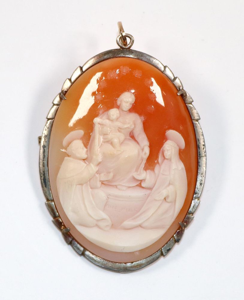 Große Abbildung Nr.1: 142-2963 Muschelkamee: (Schmuck, Kameen)