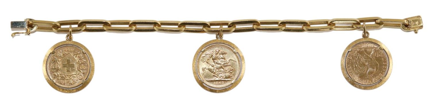 Große Abbildung Nr.2: 142-2975 Münzarmband Goldmünzen.: (Schmuck)