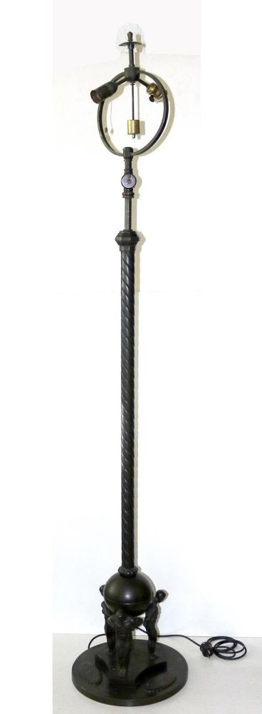 Große Abbildung Nr.1: 142-2995 Art Déco Bronze Stehlampe.: (Skulpturen - Plastiken)