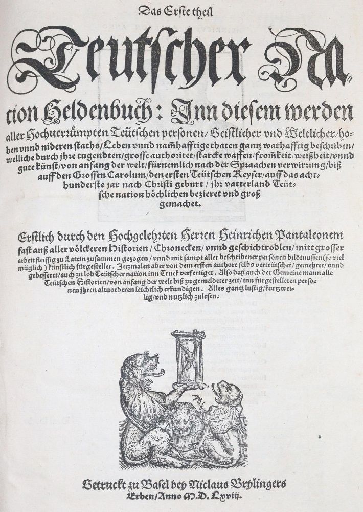 Große Abbildung Nr.1: 142-300 Pantaleon,H.: (Alte Drucke, Handschriften und Theologie)