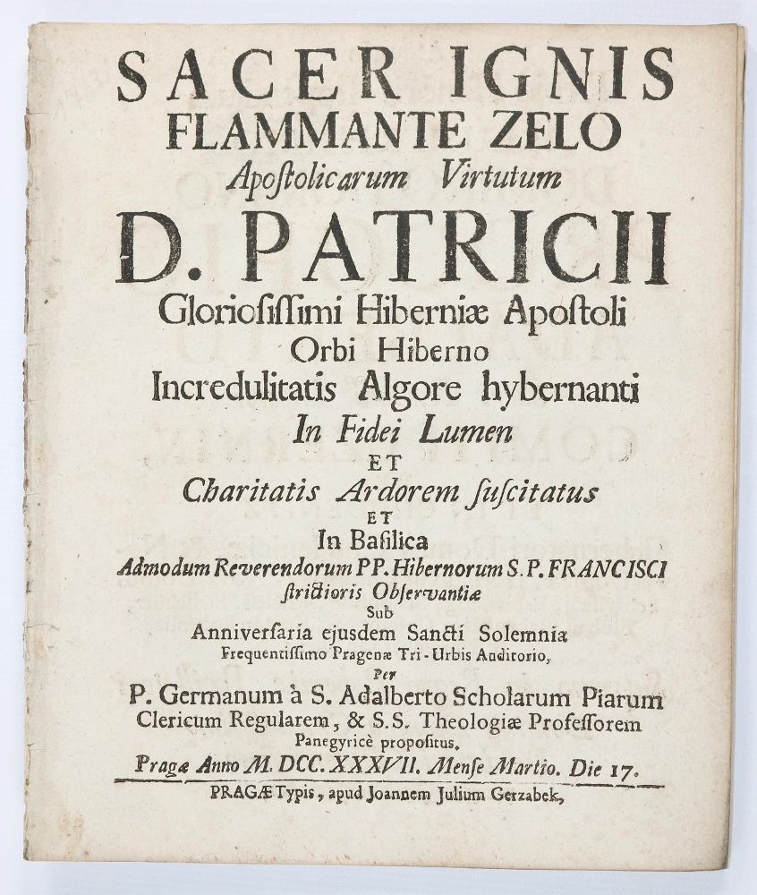 Große Abbildung Nr.1: 142-303 Germanus a Sancto Adalberto.: (Patrick von Irland)