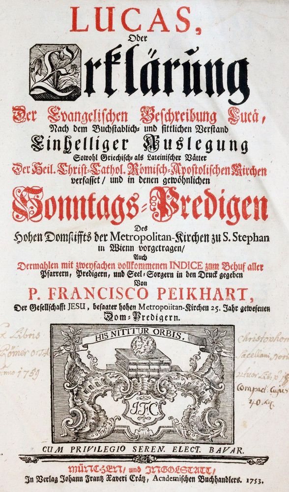 Große Abbildung Nr.1: 142-304 Peikhart,F.: (Alte Drucke, Handschriften und Theologie)