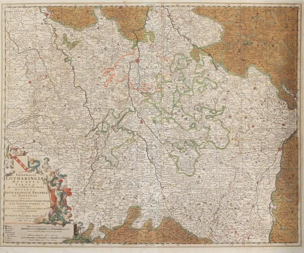 Große Abbildung Nr.1: 142-3244 Vier Landkarten.: (Deutschland, Frankreich, Afrika)