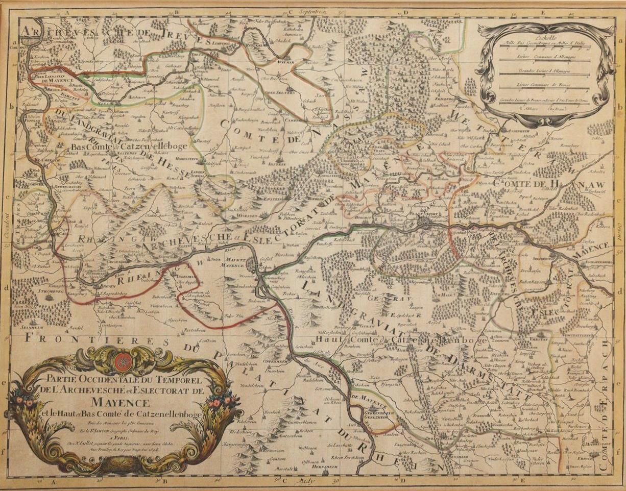 Große Abbildung Nr.2: 142-3244 Vier Landkarten.: (Deutschland, Frankreich, Afrika)